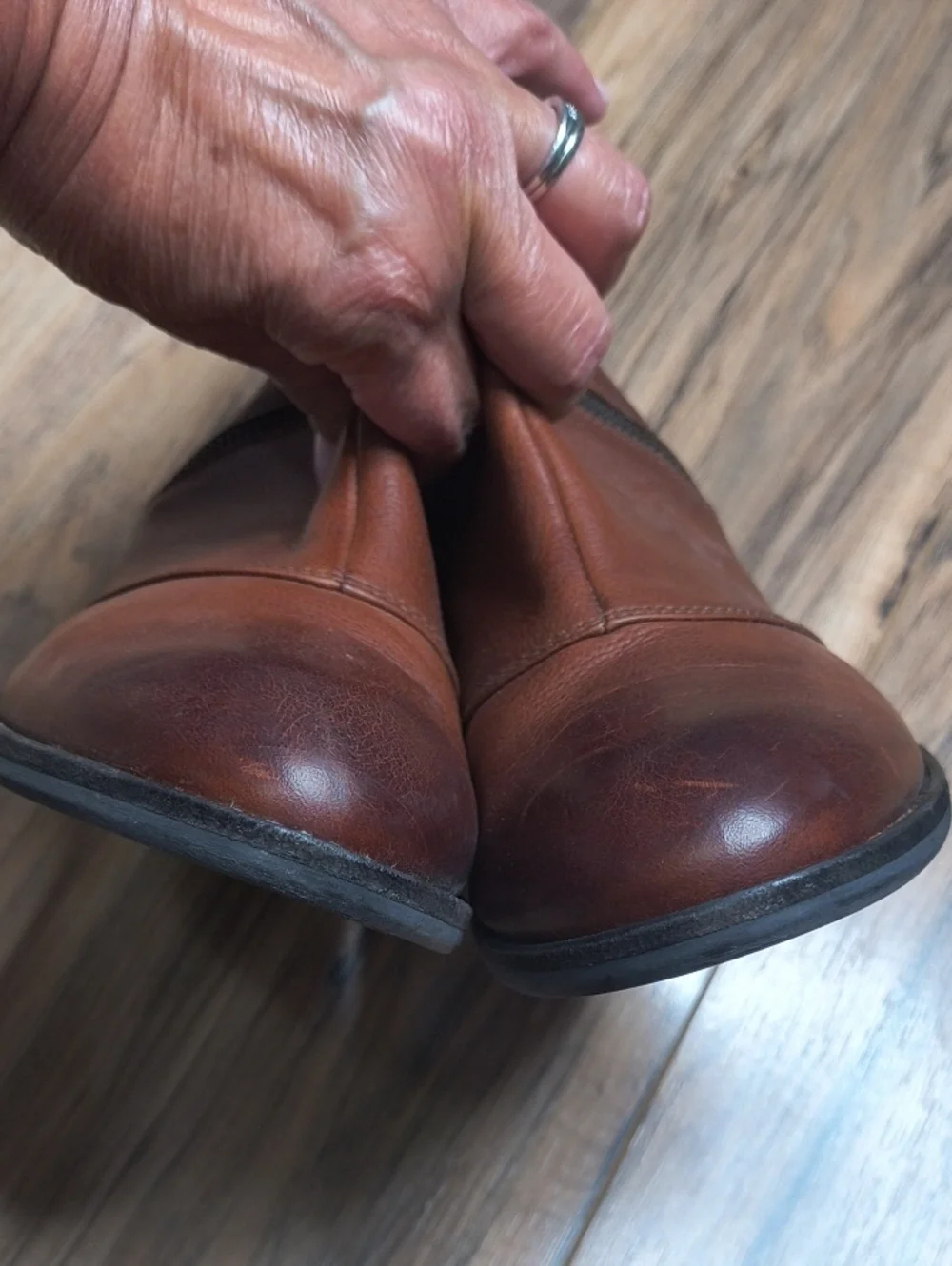 Paul Green Natick Saddle Leather Heeled Booties